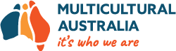 Logo for Multicultural Australia - it's who we are